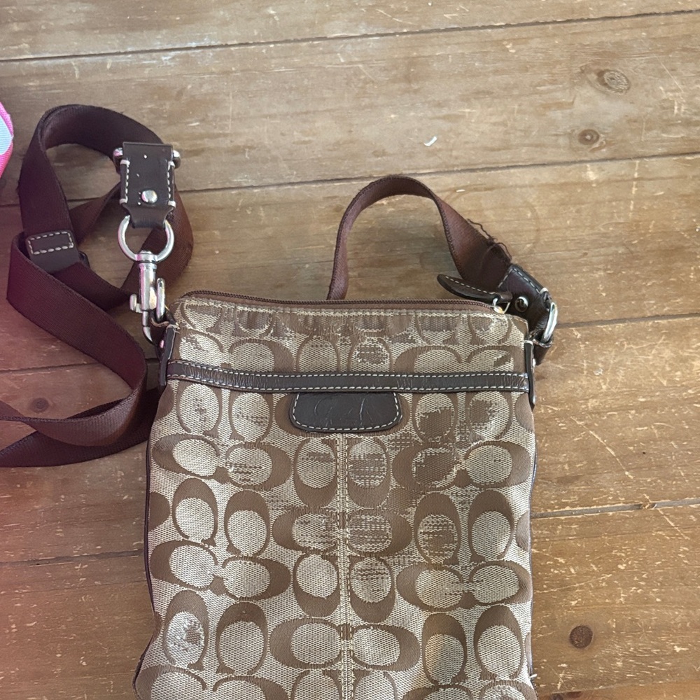 Coach Brown Patterned Crossbody Bag